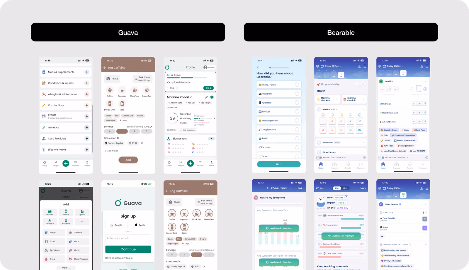 Health HQ competitor analysis