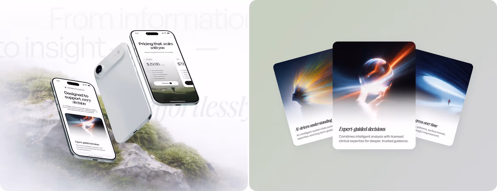 Auralis landing page layouts