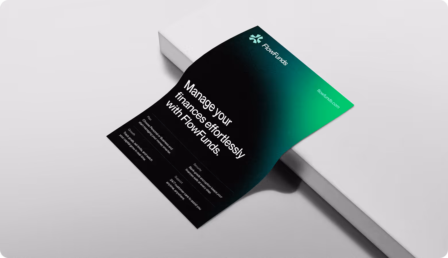 FlowFunds printed materials